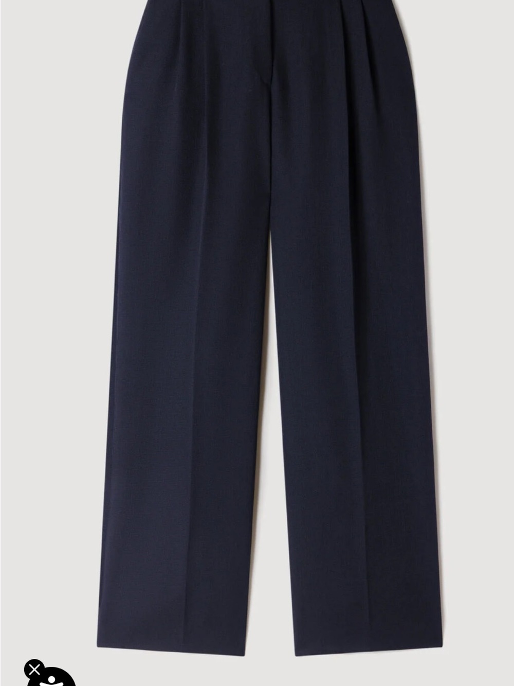 Sandro Black Wide-Leg Tailored Trousers - Picture 2 of 2